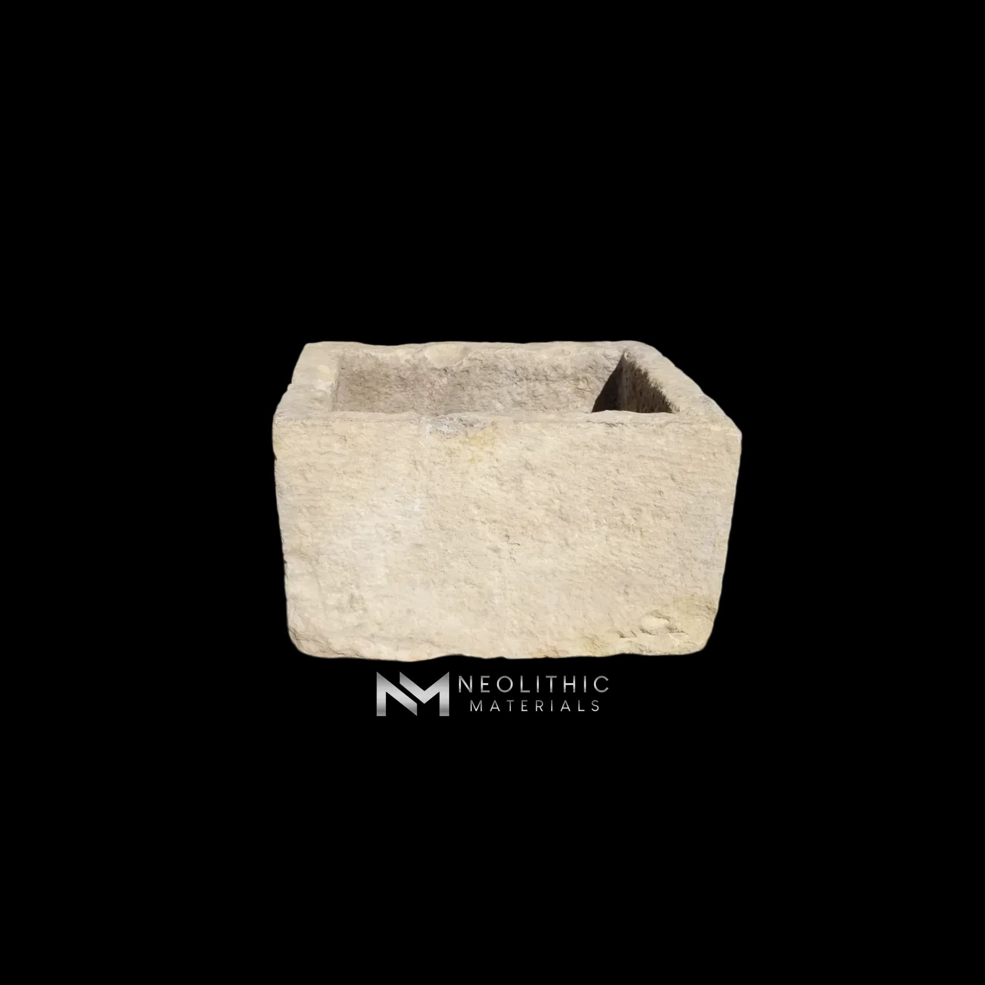 Rare Italian Limestone Trough with Fresco