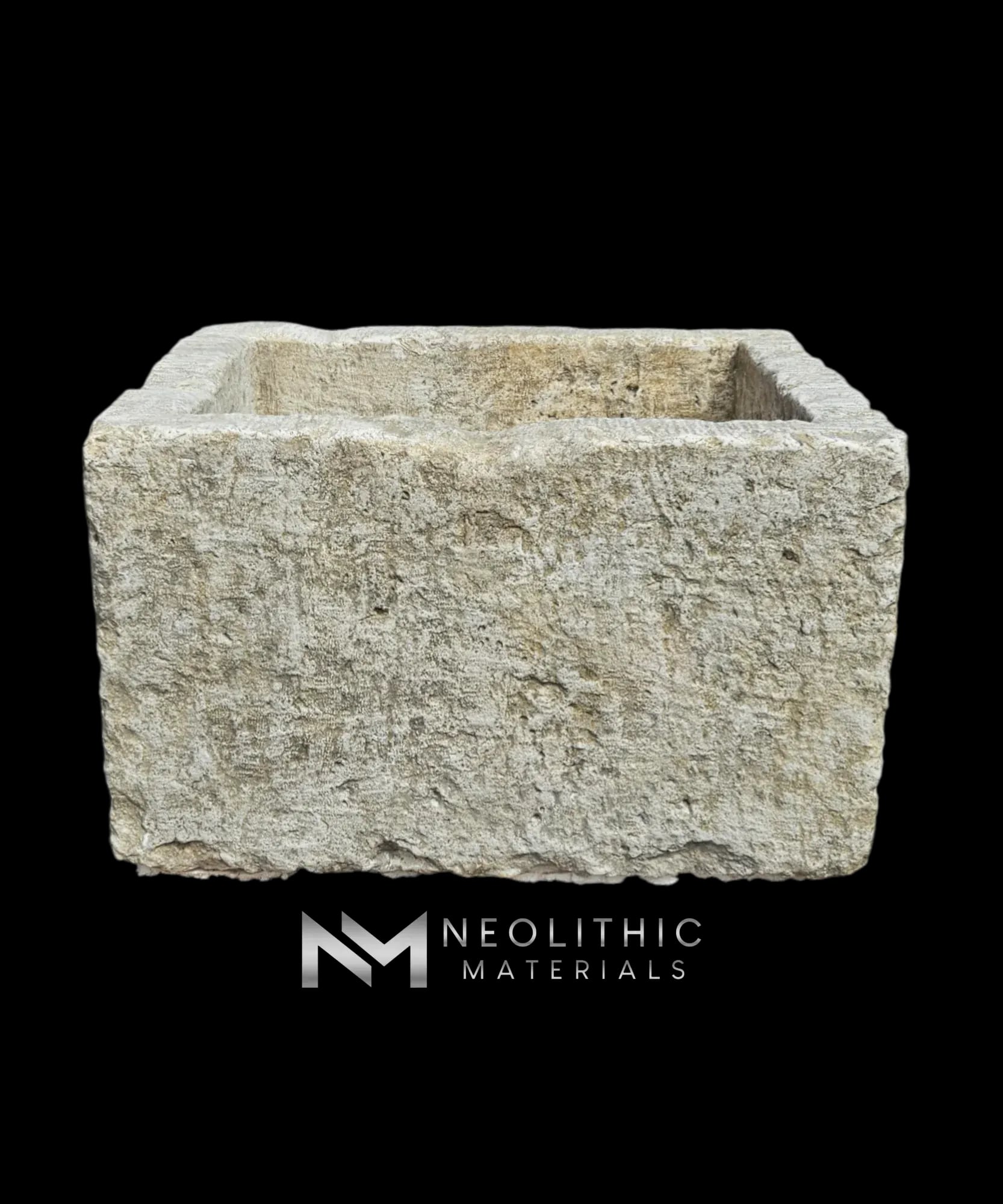 Hand Antiqued Limestone Trough - Image 1