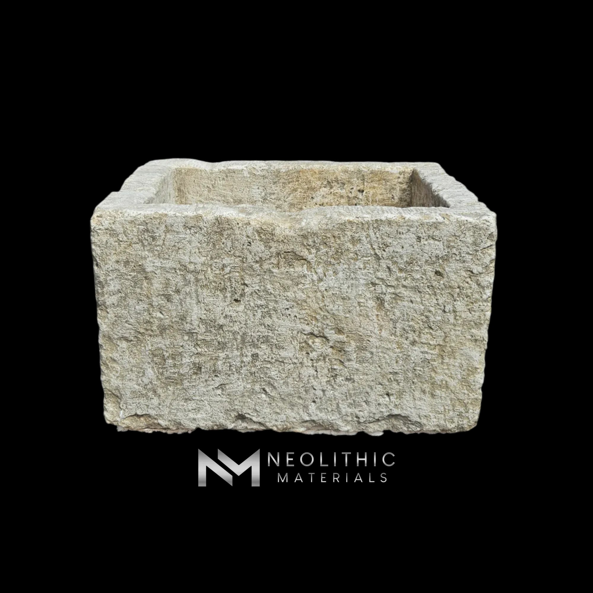 Hand Antiqued Limestone Trough