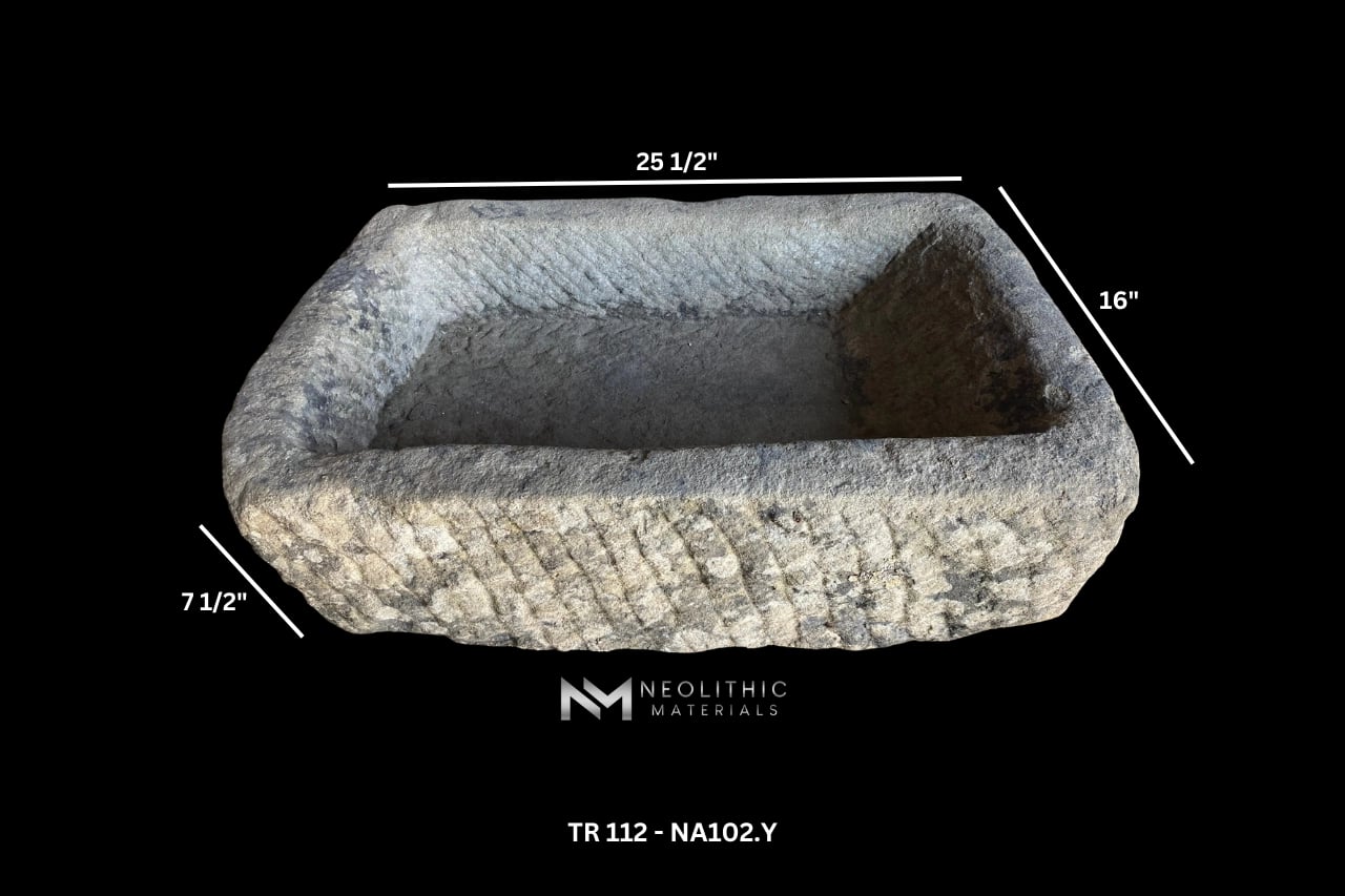 Antique Belgian Bluestone Trough - Image 7