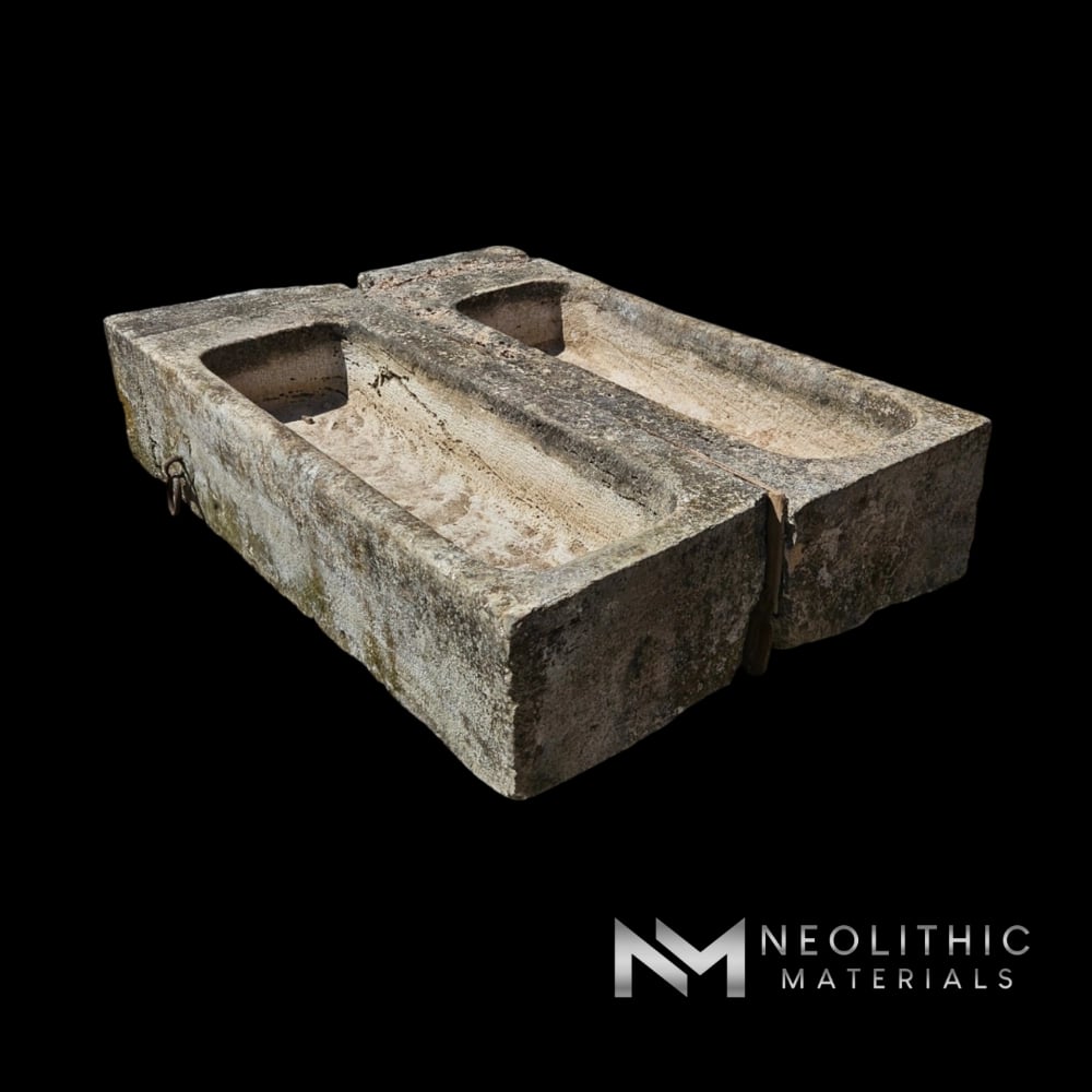 French Antique 19th Century Limestone Trough