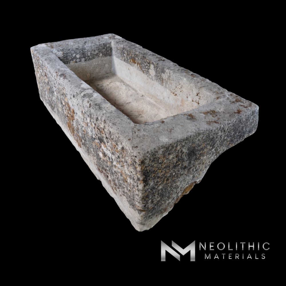 French Antique Limestone Trough