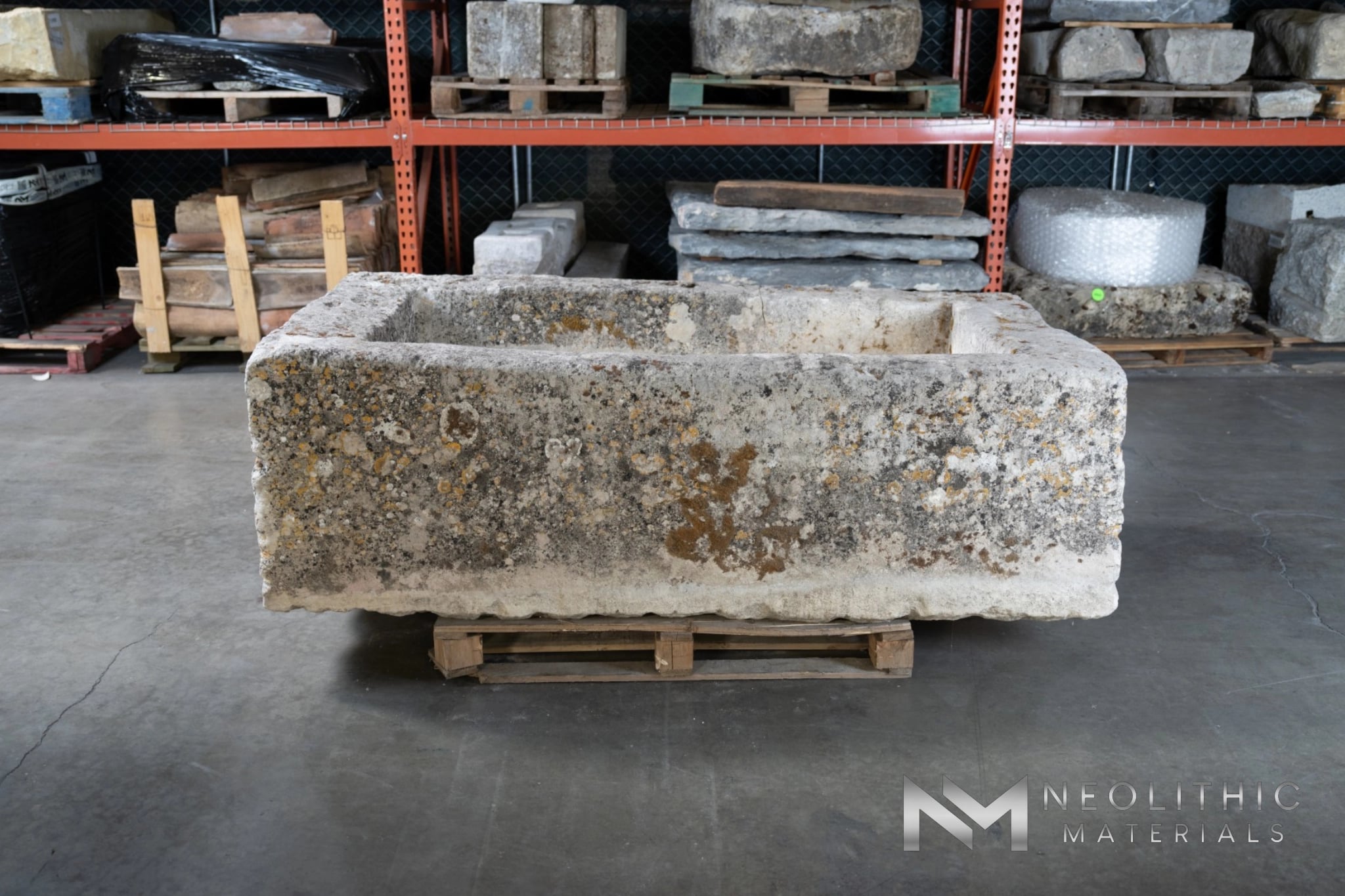 French Antique Limestone Trough - Image 1