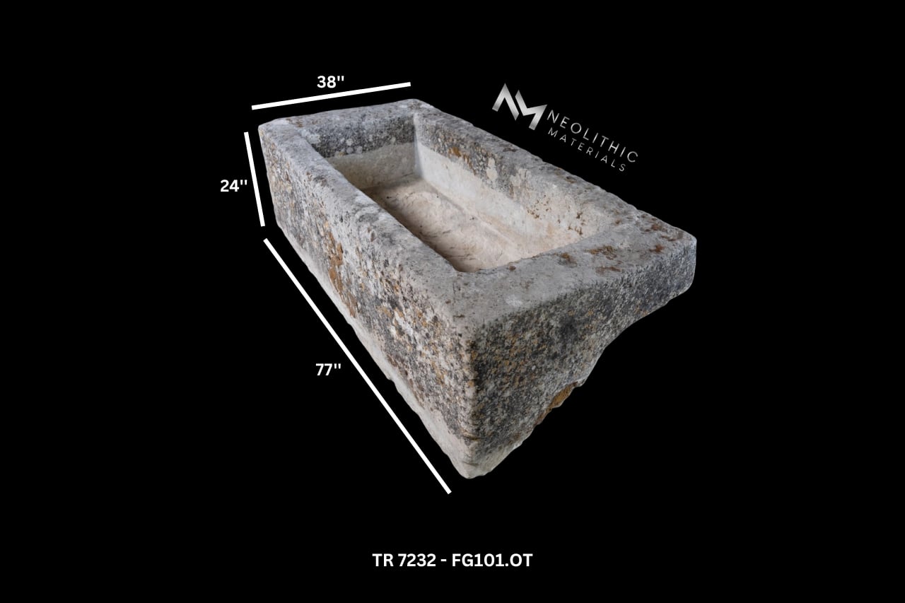 French Antique Limestone Trough - Image 9