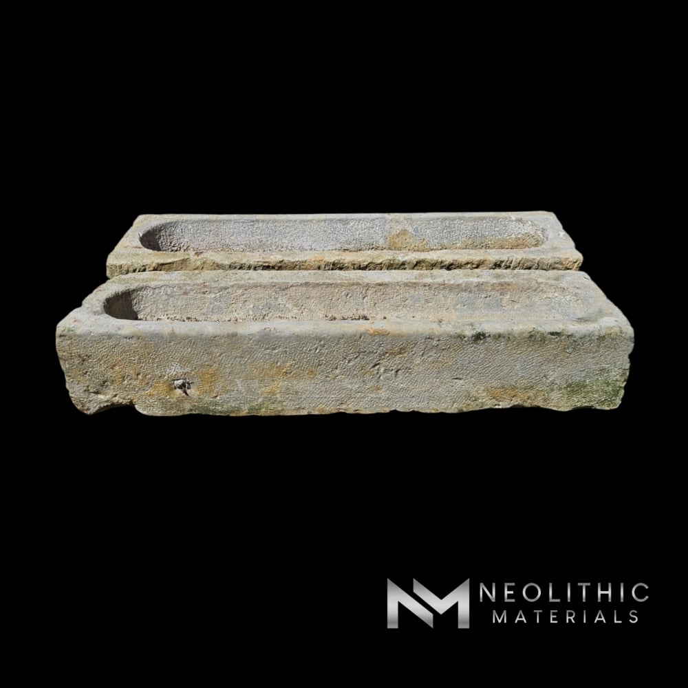 French Antique 19th Century Limestone Trough