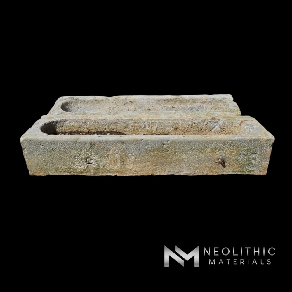 French Antique 19th Century Limestone Trough