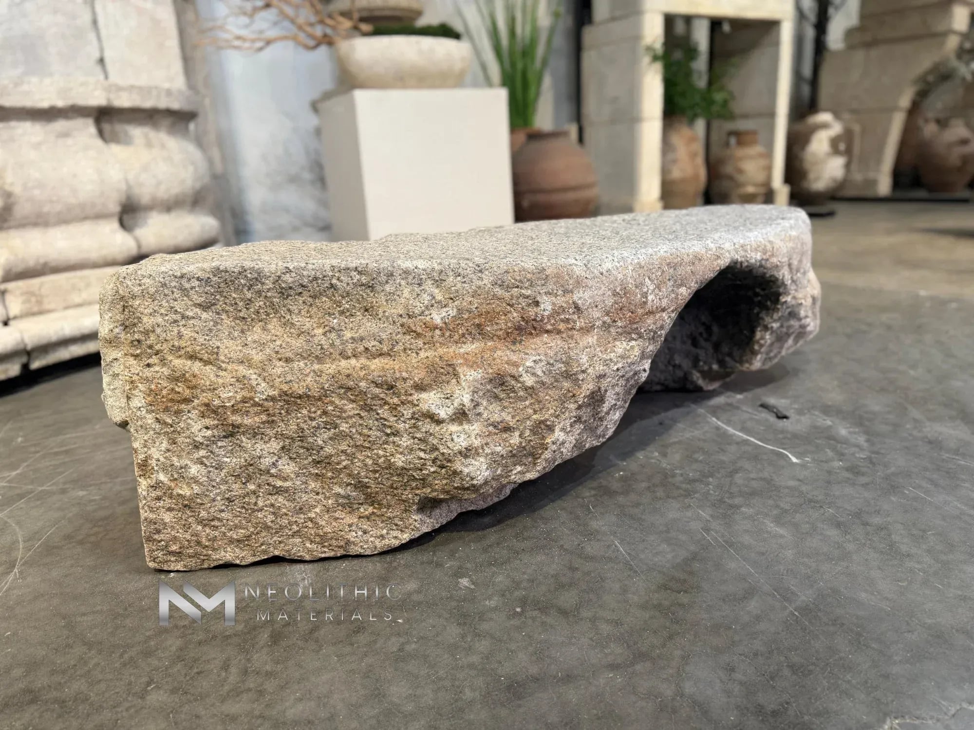 Antique Granite Bench - Image 2