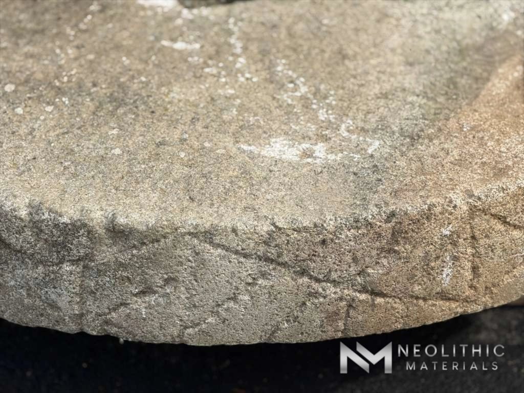 Antique Granite Bench Set with  Antique Limestone Mill - Image 14