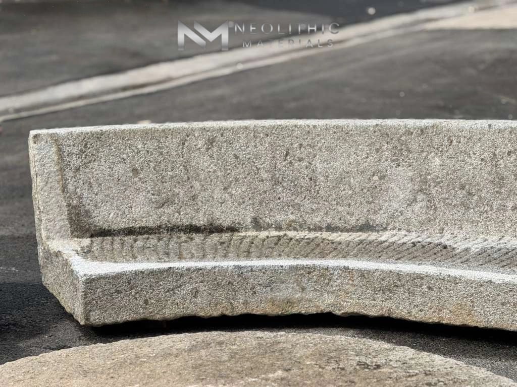 Antique Granite Bench Set with  Antique Limestone Mill - Image 8