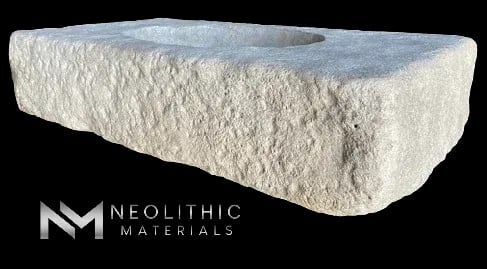 Antique Limestone Sink - Image 2