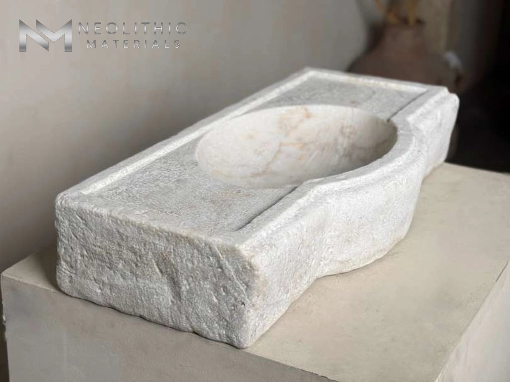 Antique Limestone Sink - Image 3