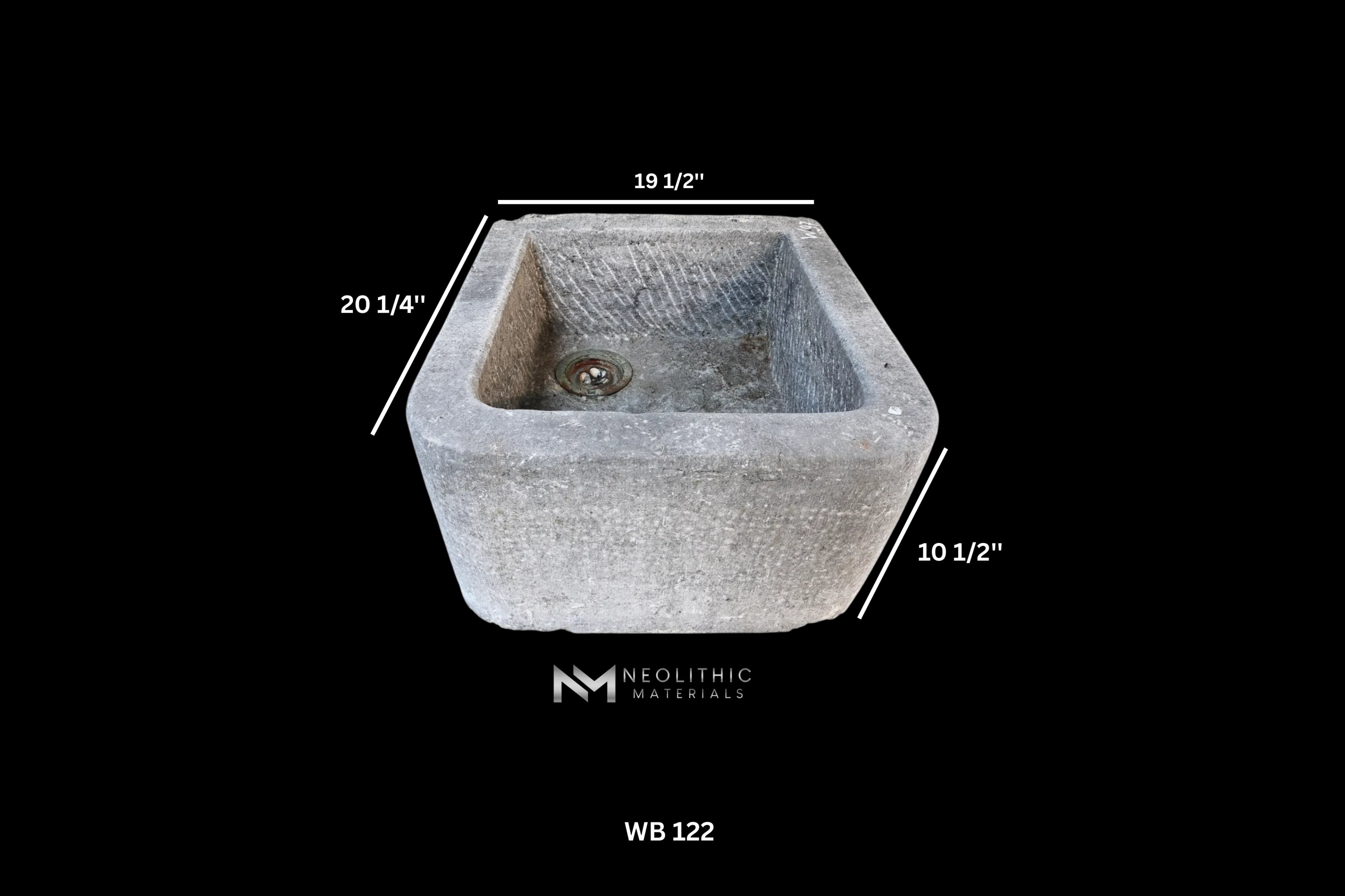 Antique Belgian Bluestone Trough Sink - Image 7