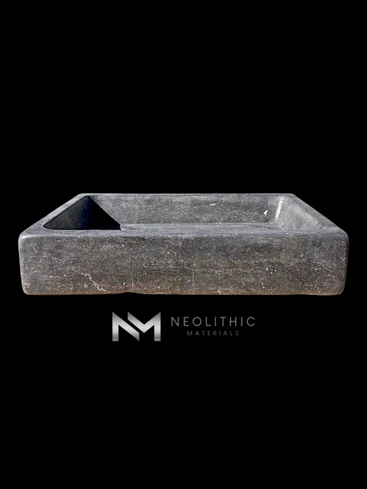 Antique Belgian Dark Bluestone Sink - Image 1