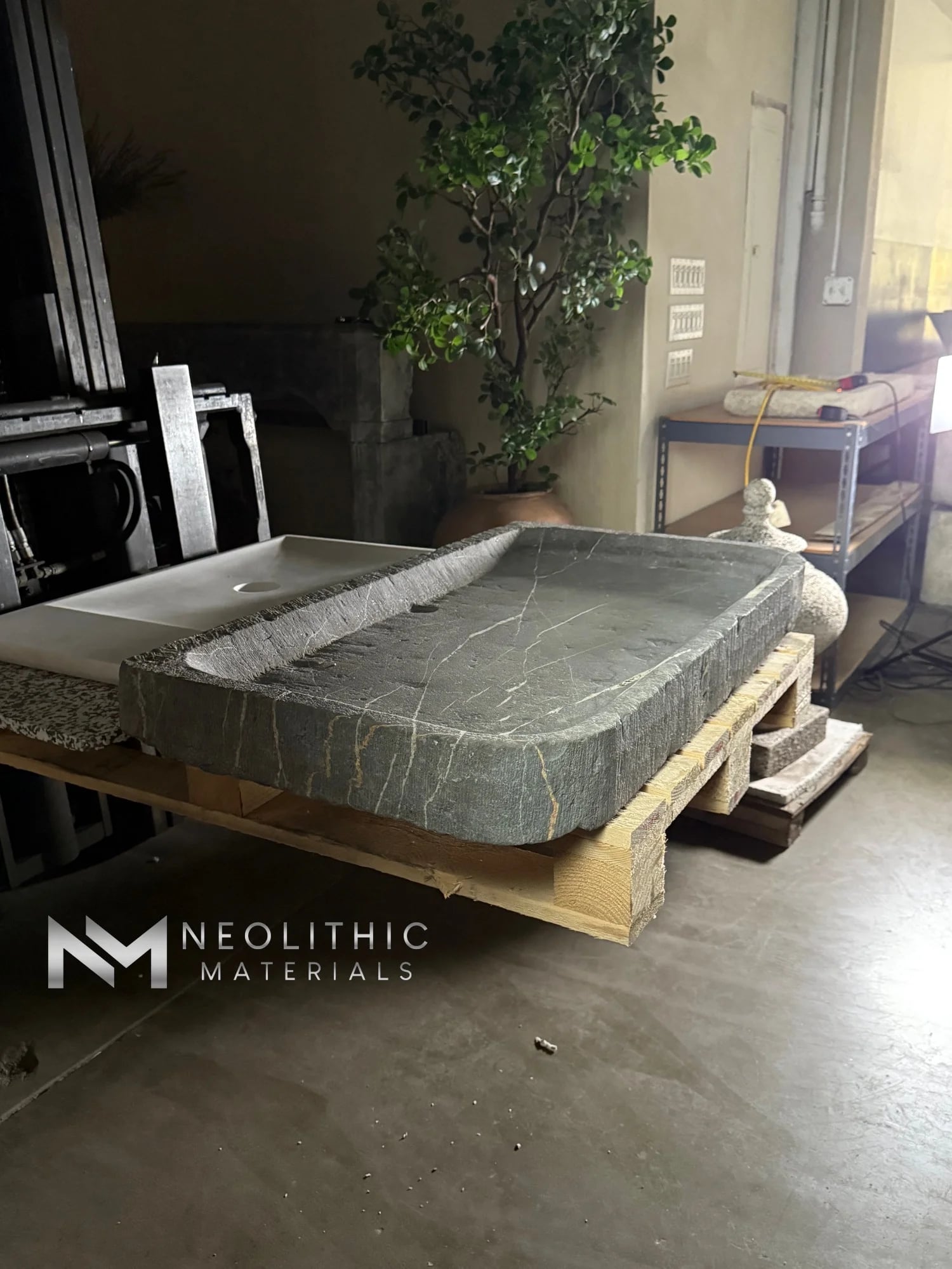 Antique Belgian Bluestone Sink thumbnail 2