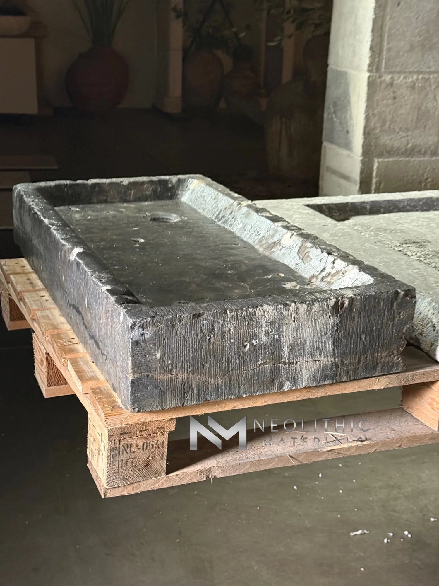 Antique Belgian Bluestone Sink thumbnail 9