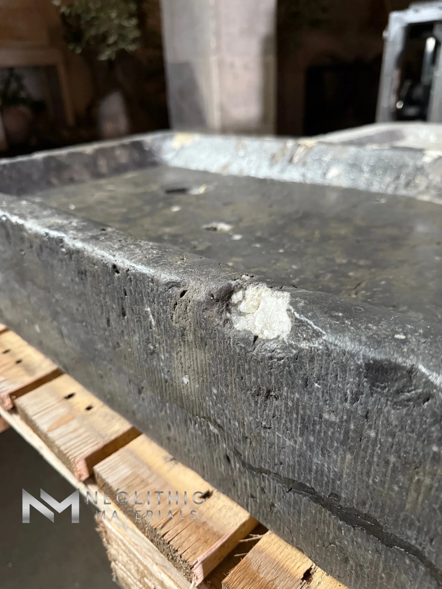 Antique Belgian Bluestone Sink thumbnail 13